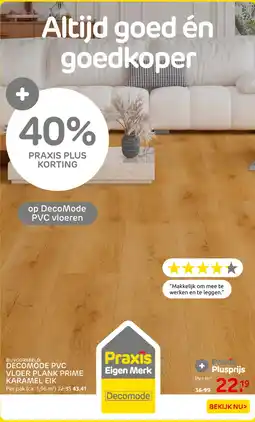 Praxis Decomode pvc vloer plank prime karamel eik aanbieding