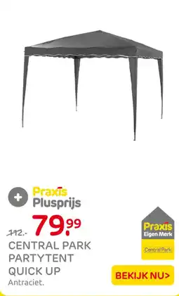 Praxis Central park partytent quick up aanbieding