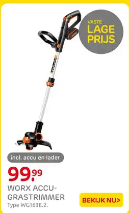 Praxis Worx accu-grastrimmer aanbieding