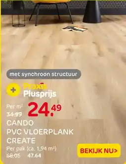 Praxis Cando pvc vloerplank create aanbieding