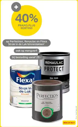 Praxis Op perfection, renaulac en flexa strak in de lak binnenlakken aanbieding