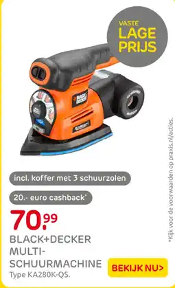 Praxis Black+decker multi schuurmachine aanbieding