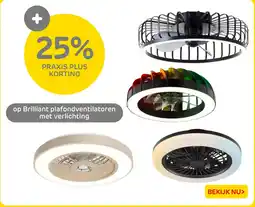 Praxis Op brilliant plafondventilatoren met verlichting aanbieding