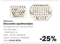 HANOS Silikomart Decoratie spuitmondjes aanbieding