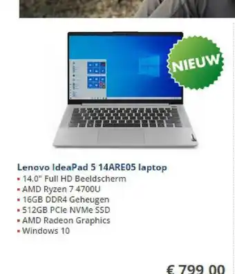 Informatique Lenovo IdeaPad 5 14ARE05 Laptop aanbieding