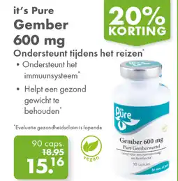 Gezond & Wel it’s Pure Gember aanbieding