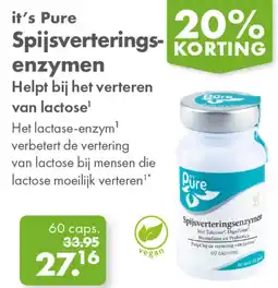 Gezond & Wel it's Pure Spijsverteringsenzymen aanbieding