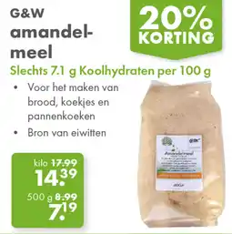 Gezond & Wel G&W amandel- meel aanbieding