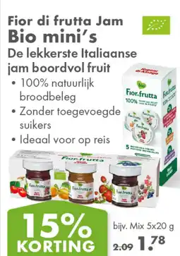 Gezond & Wel Fior di frutta Jam Bio mini’s aanbieding