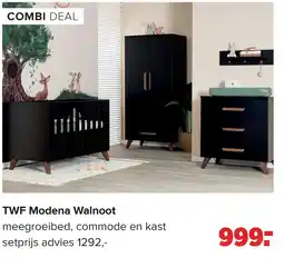 Baby-Dump TWF Modena Walnoot aanbieding