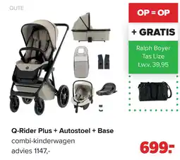 Baby-Dump Q-Rider Plus + Autostoel + Base aanbieding