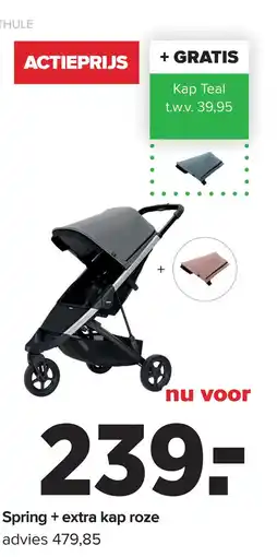 Baby-Dump Thule Spring + extra kap roze aanbieding
