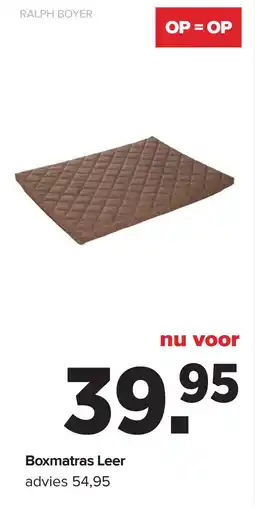 Baby-Dump Boxmatras Leer aanbieding
