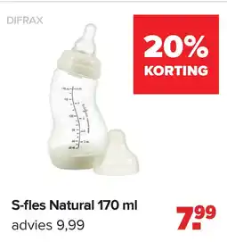 Baby-Dump Difrax S-fles Natural 170 ml aanbieding