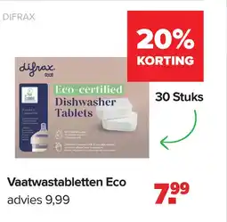 Baby-Dump Difrax Vaatwastabletten Eco aanbieding