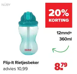 Baby-Dump Nuby Flip-It Rietjesbeker aanbieding