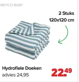 Baby-Dump Hydrofiele Doeken aanbieding