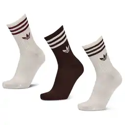 Foot Locker Adidas Mid Cut Crew 3 Pack Sokken Unisex - Wit - Maat 43-45 aanbieding