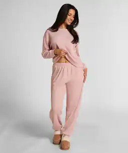 Hunkemoller Hunkemöller Joggingbroek van wafelstof Roze aanbieding