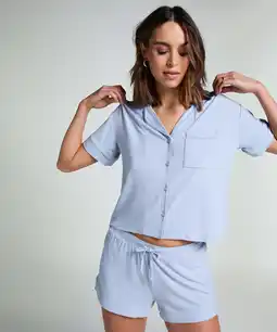 Hunkemoller Hunkemöller Jacket Jersey Essential Blauw aanbieding