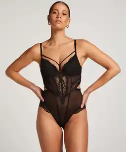 Hunkemoller Hunkemöller Body Daisy Zwart aanbieding