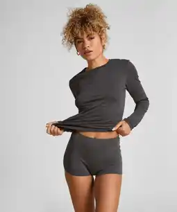 Hunkemoller Hunkemöller Boyshort van zacht katoen Grijs aanbieding