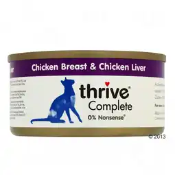 Zooplus 24x75g Complete Kippenborst & Lever Thrive Kattenvoer aanbieding