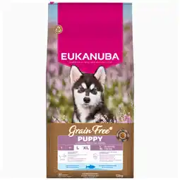 Zooplus Voordeelpakket: 2x12kg Eukanuba Grain Free Puppy Large & Giant Breed Zeevis Droogvoer voor honden aanbieding