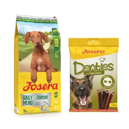 Zooplus 12,5 kg Josera droogvoer voor honden + 180 g Josera Denties gratis! - Adult Zalm aanbieding