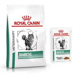 Zooplus 3,5kg + 12x85g natvoer Diabetic DS 46 Royal Canin Veterinary Kattenvoer aanbieding