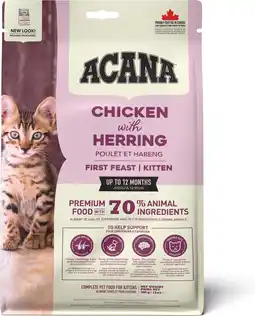 Intratuin Acana kattenbrokken First Feast kip / haring 340 g aanbieding