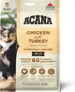 Intratuin Acana kattenbrokken Homestead Harvest adult kip / gevogelte 340 g aanbieding