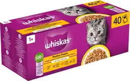 Intratuin Whiskas kattenvoer in gelei adult gevogelte 85 g 40 stuk aanbieding