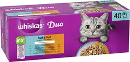 Intratuin Whiskas kattenvoer in gelei Duo surf en turf adult 85 g 40 stuk aanbieding