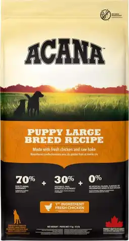 Intratuin Acana hondenvoer Heritage large puppy kip 17 kg aanbieding