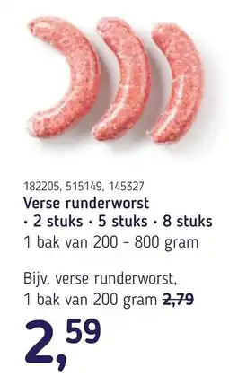 Van Hoeckel Verse runderworst aanbieding