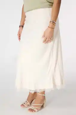 Wehkamp MS Mode midi rok beige aanbieding