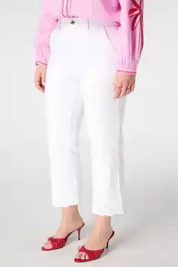 Wehkamp MS Mode slim fit jeans broderie wit aanbieding