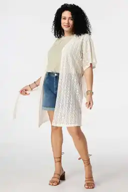 Wehkamp MS Mode kimono crochet ecru aanbieding