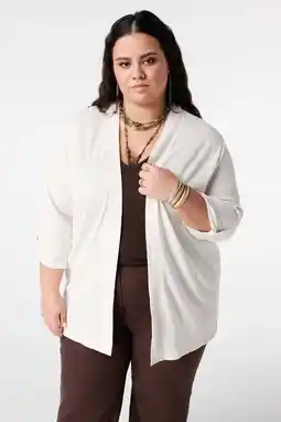 Wehkamp MS Mode lang vest ecru aanbieding