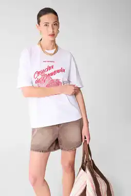 Wehkamp Shoeby T-shirt met print - wit aanbieding