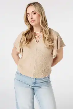 Wehkamp MS Mode ballon top Plus Size - zand aanbieding