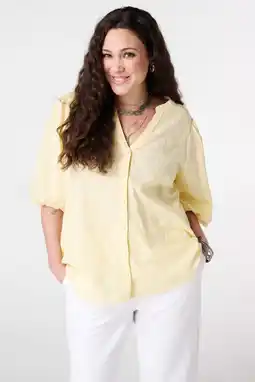 Wehkamp MS Mode blouse geel broderie aanbieding