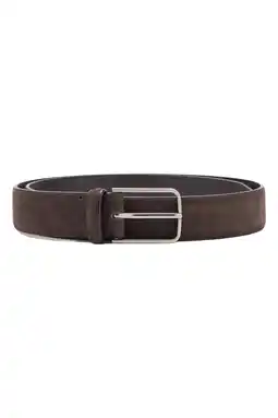 Wehkamp Mango Man suede riem donkerbruin aanbieding