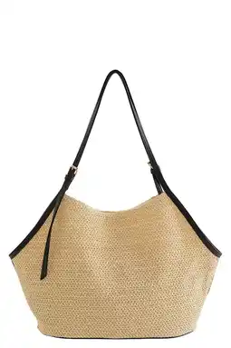 Wehkamp WE Fashion raffia shopper naturel aanbieding