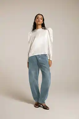 Wehkamp Homage to Denim barrel jeans light blue denim aanbieding