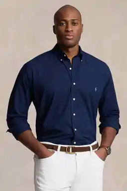 Wehkamp Polo Ralph Lauren Big & Tall casual overhemd donkerblauw aanbieding