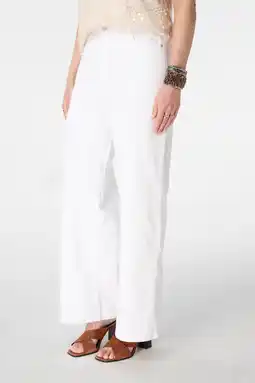 Wehkamp MS Mode wide leg jeans Plus Size - wit aanbieding