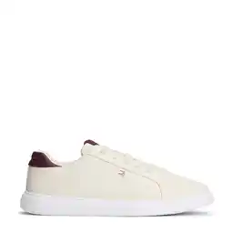 Wehkamp Tommy Hilfiger leren sneakers ecru aanbieding
