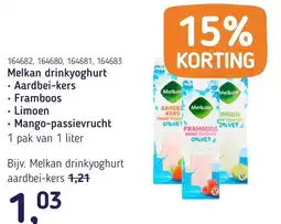Van Hoeckel Melkan drinkyoghurt aanbieding